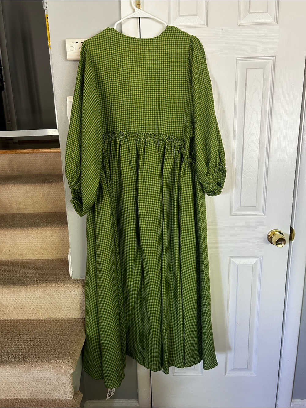 LA BOHEME Marlowe Dress in Green Gingham - Picture 9 of 10